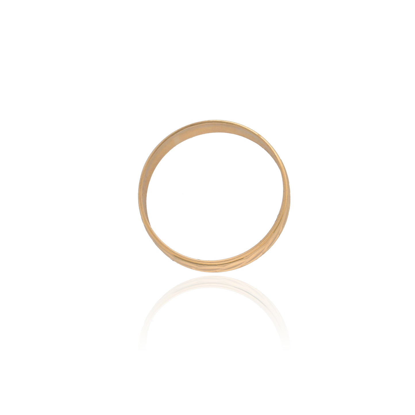 Pair of lightweight Ed-Slim hoops in 10k yellow gold (5mm) 