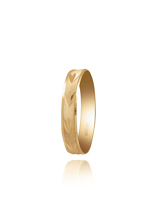 4mm Eros hoop in 10k yellow gold 