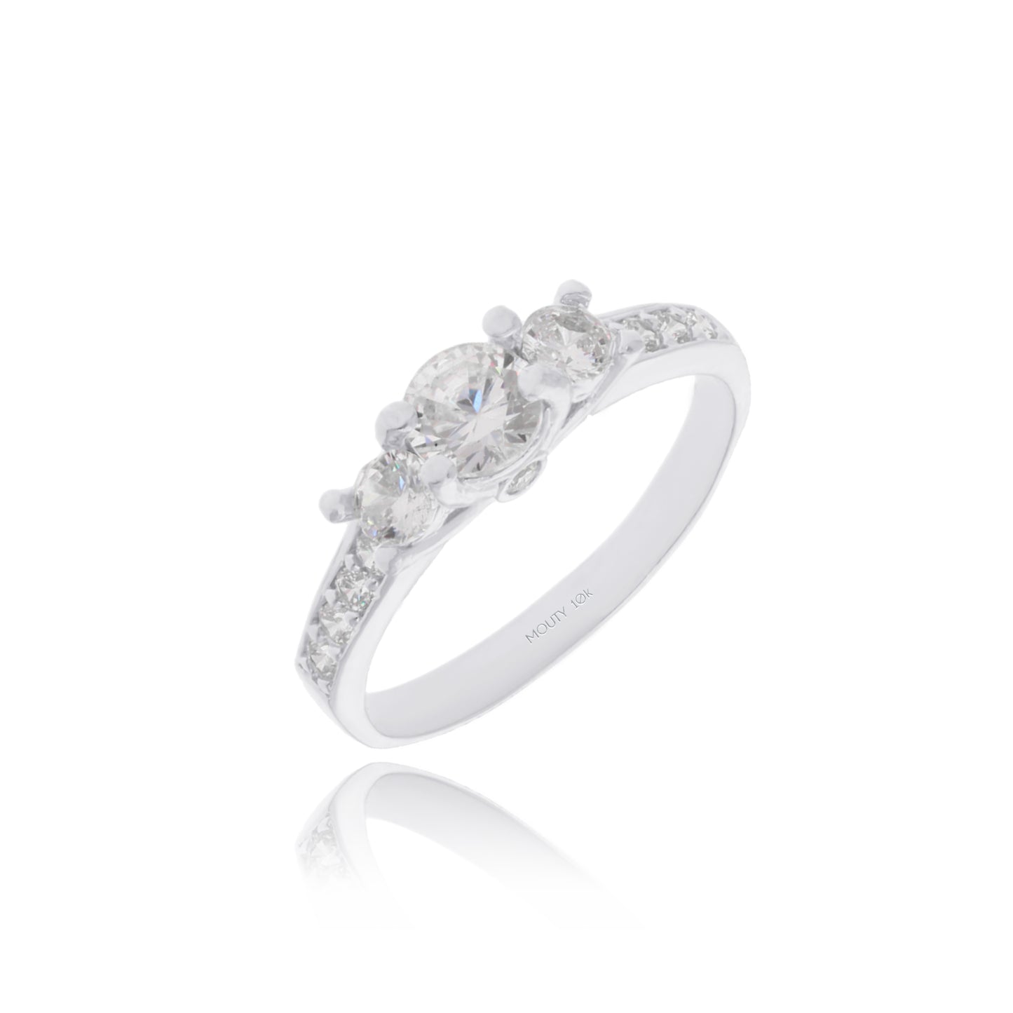 Cielo Ring in 10k white Gold with White Zirconia