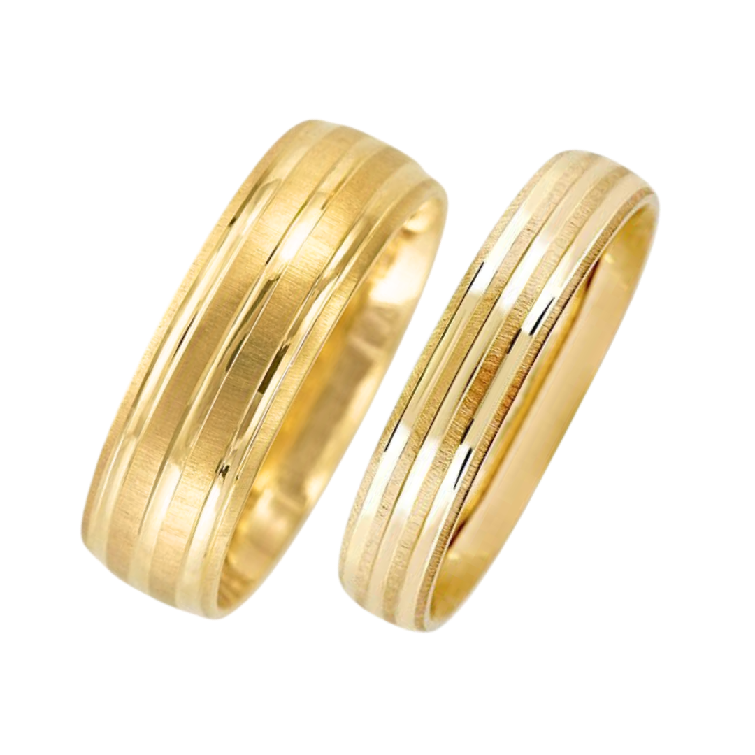 Ethan Hoop Duo in 10k Yellow Gold (6mm) 