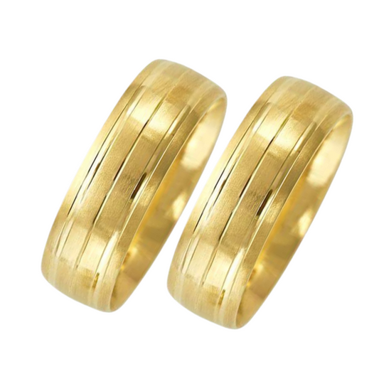 Ethan Hoop Duo in 10k Yellow Gold (6mm) 