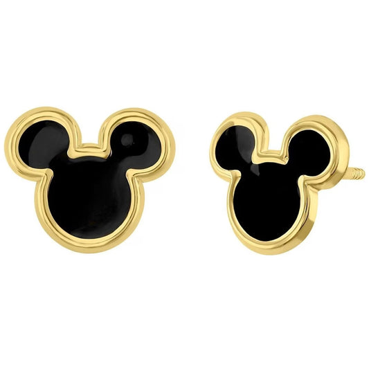 Mickey basic die-cut brooches enameled 10k yellow gold Disney®️