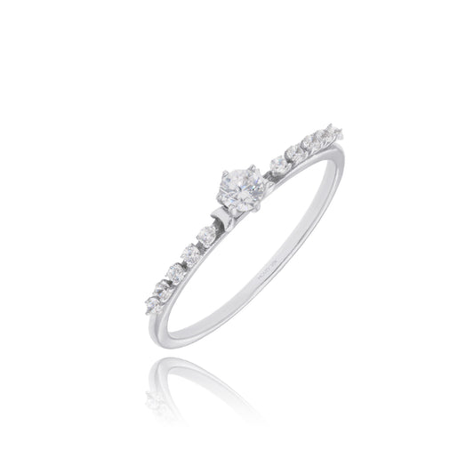 Danielle Ring in 10k White Gold with Zirconias