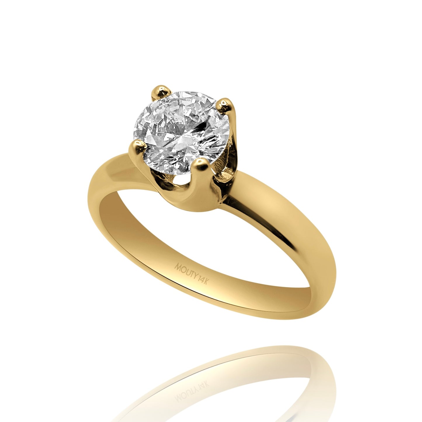 Anillo Isabella en Oro amarillo 14k con diamante de laboratorio 1.0 ct