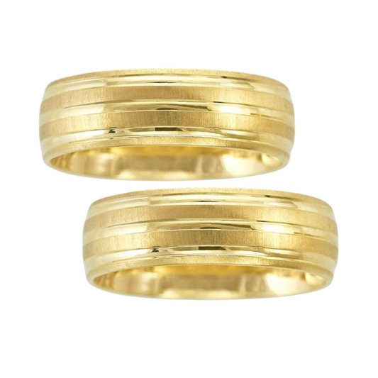 Ethan Hoop Duo in 10k Yellow Gold (6mm) 