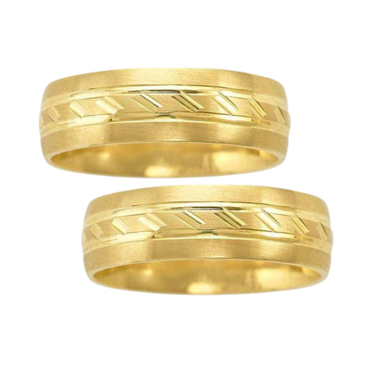 Ethan Hoop Duo in 10k Yellow Gold (6mm) 