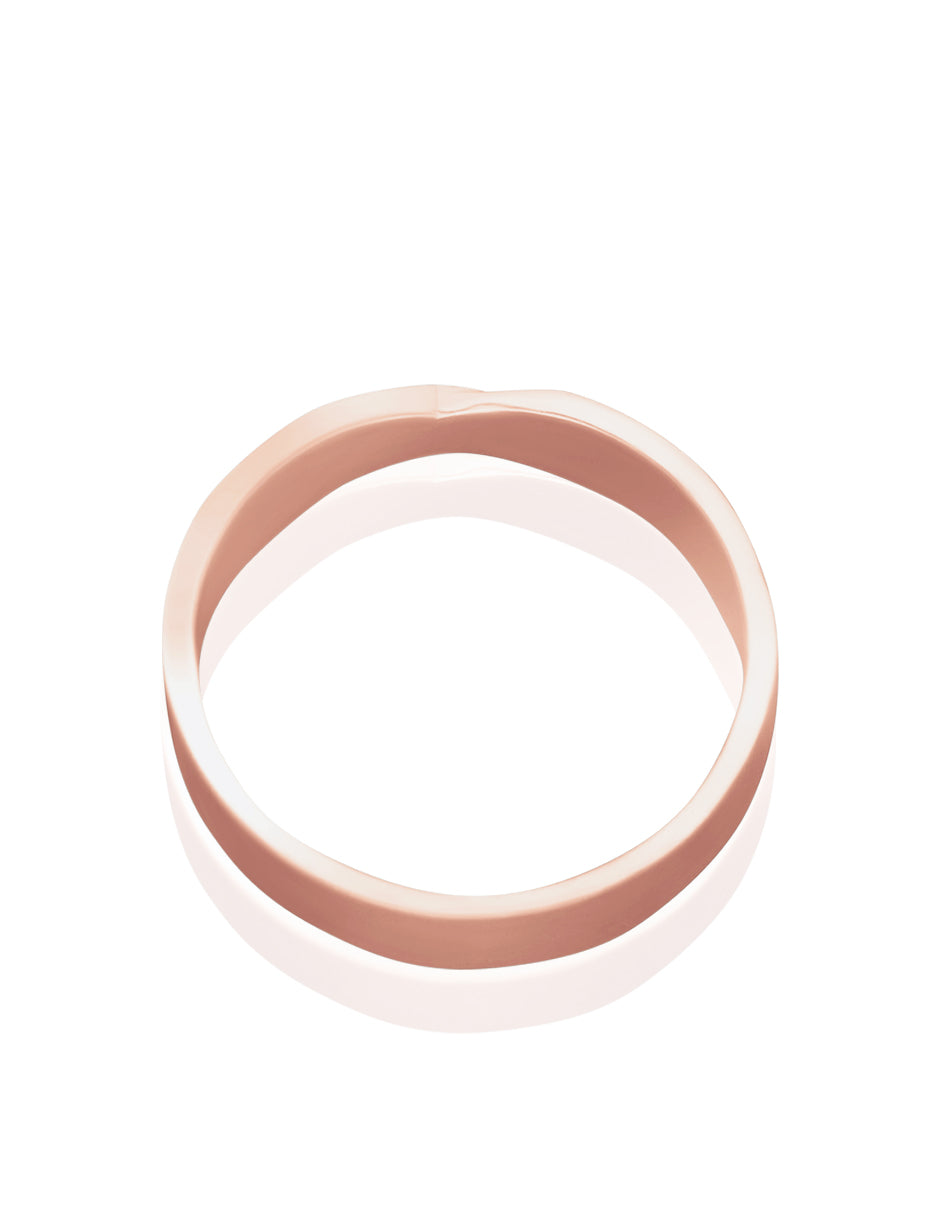 Duo of Infinite hoops in silver with rose gold plating 