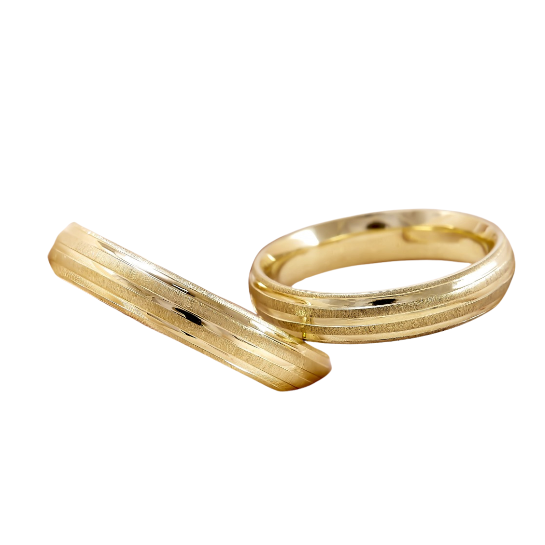 Ethan Hoop Duo in 10k Yellow Gold (6mm) 