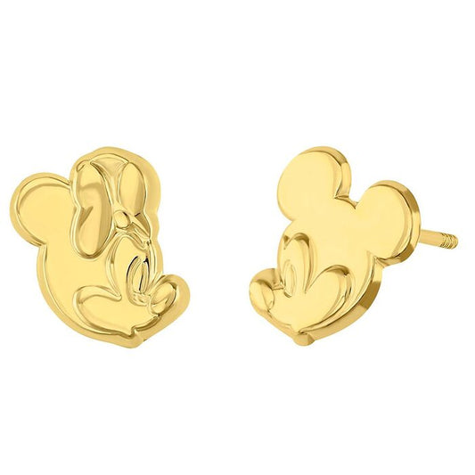 Broqueles kiss oro amarillo 10k Disney®️