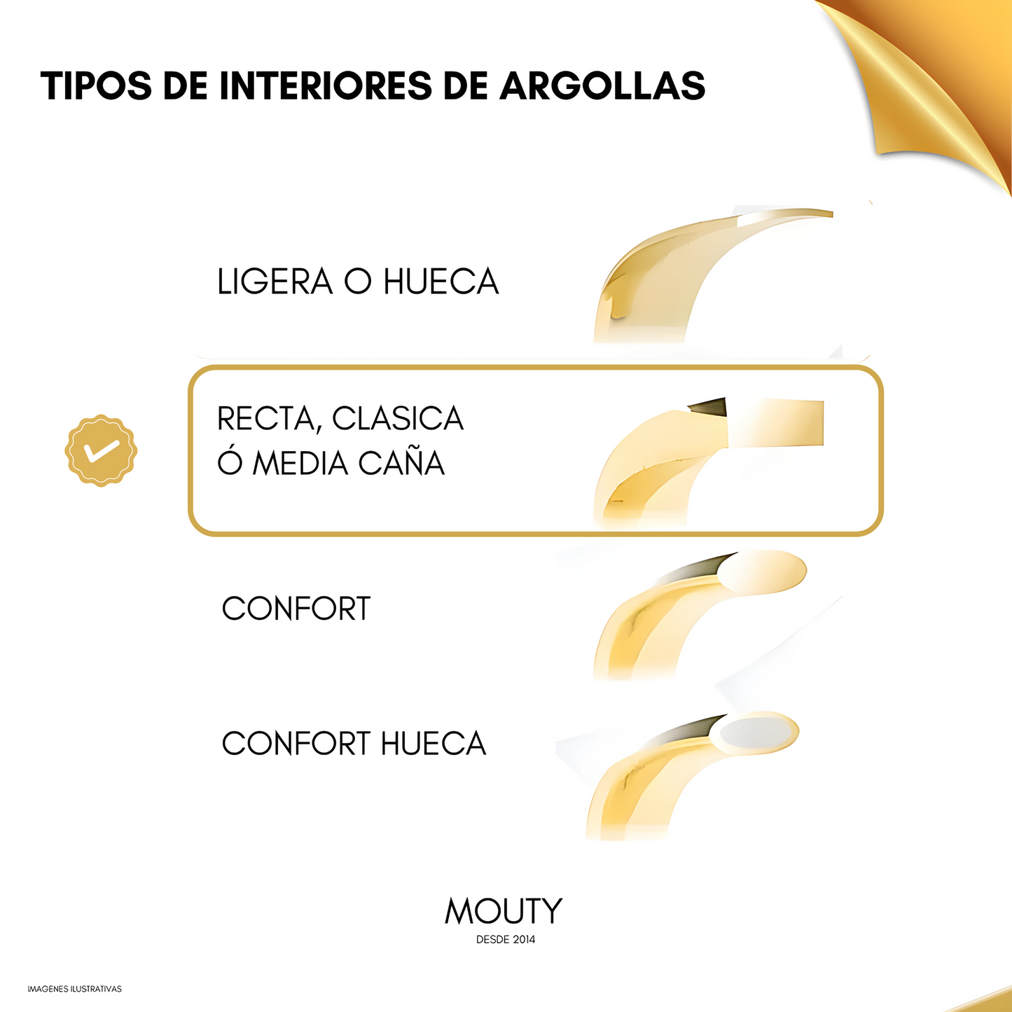 Argolla Infinite 5mm en plata con baño de oro amarillo con circonias recta solida