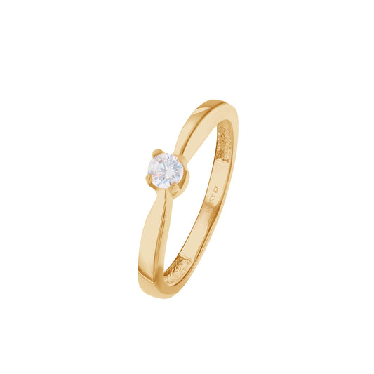 Anillo Celine en plata con baño de oro amarillo