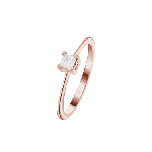 Darian ring in rose gold-plated silver with zirconia 