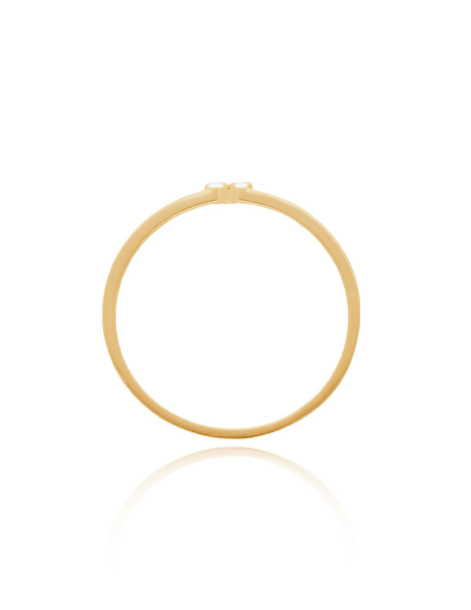 Anillo Angeline en oro amarillo 14k con circonias