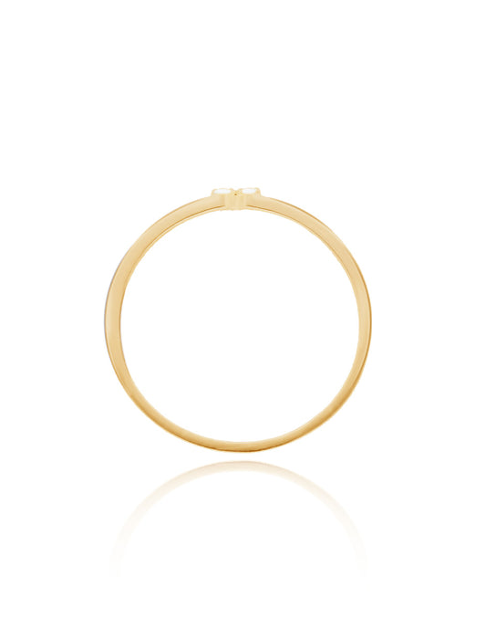 Anillo Angeline en oro amarillo 14k con diamantes naturales .03cts