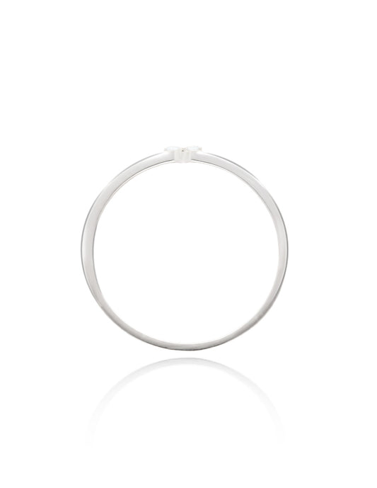 Anillo Angeline en oro blanco 14k con circonias