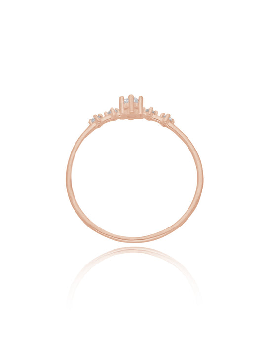 Anillo Ariana en oro rosa de 18k con diamantes naturales