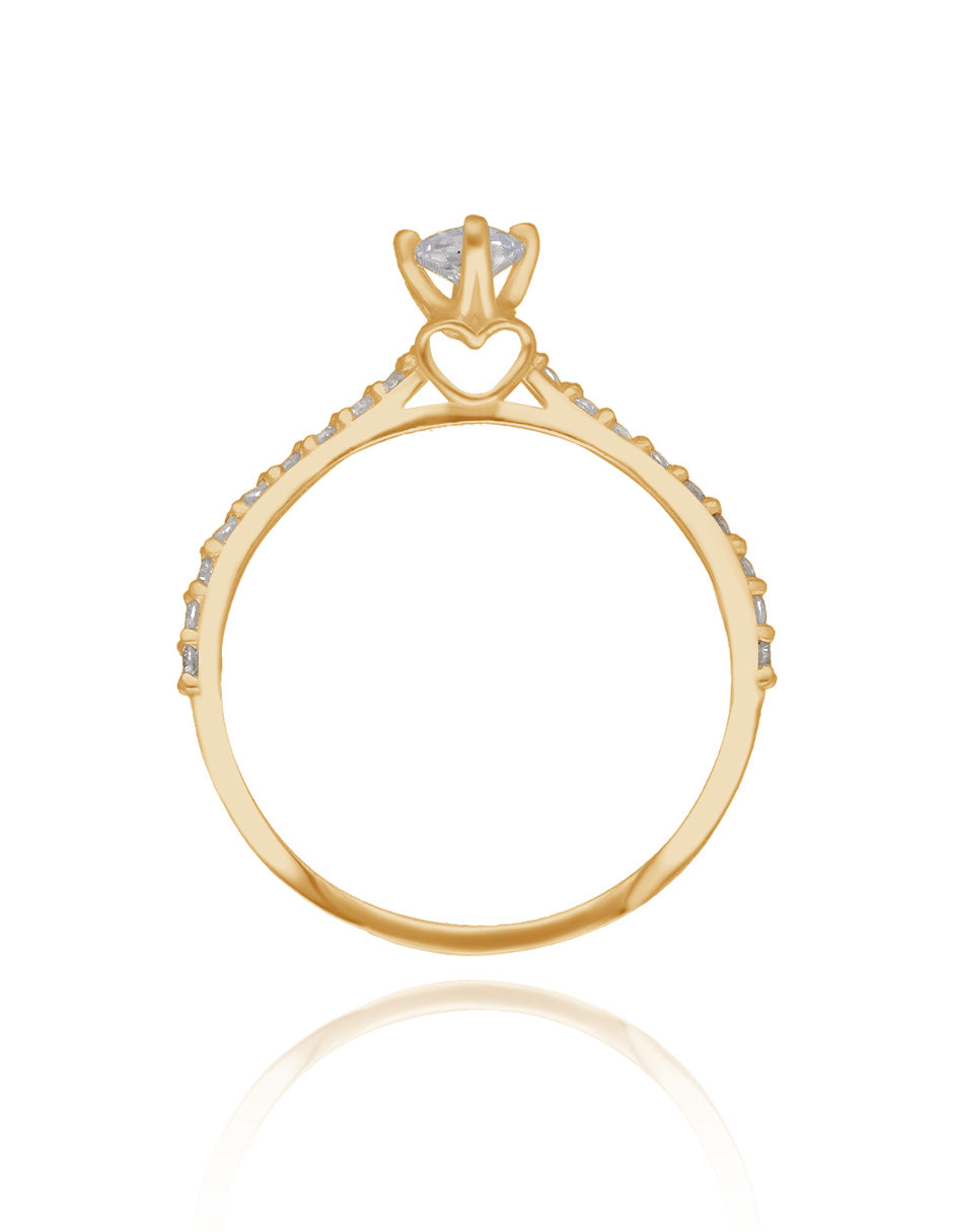 Anillo Arnel en oro amarillo 18k con circonias