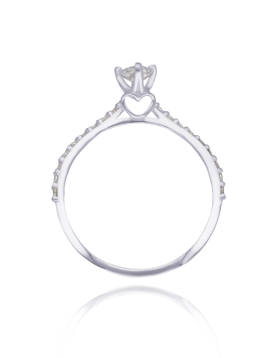 Arnel ring in silver with zirconia