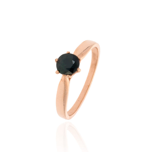 Ring in 10k rose gold with Natural Sapphire Cod. MANZA01