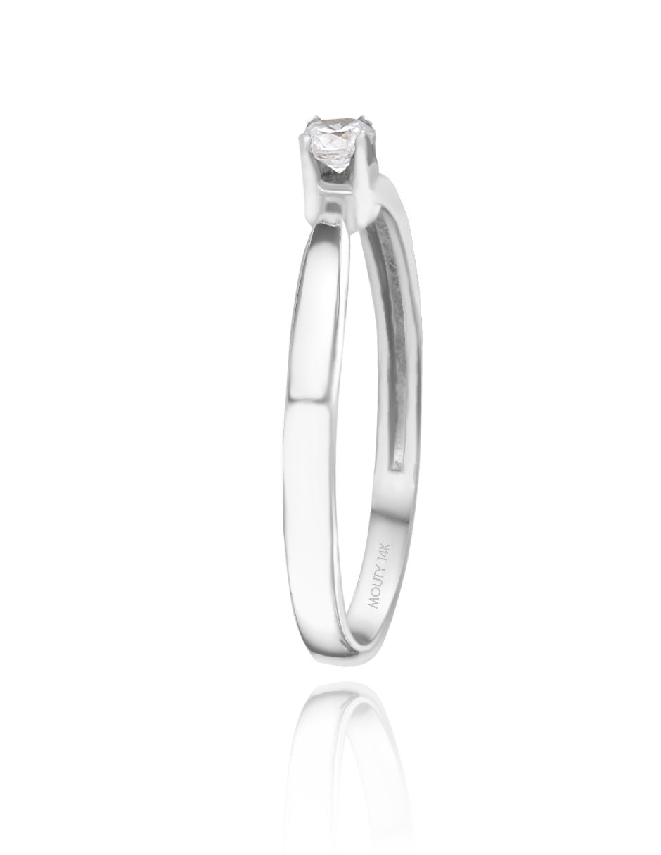 Celine ring in 14k white gold with diamond