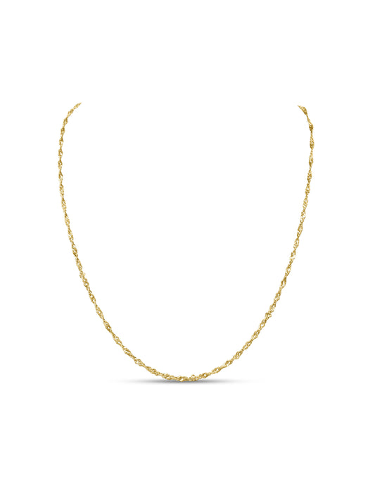 Italian Torsal Unisex Chain in 10k Yellow Gold