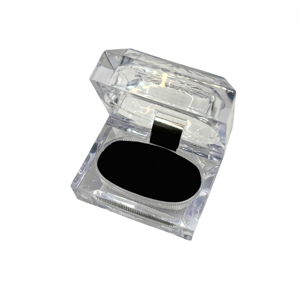 Transparent Plastic Hoop Case 6.5*4.5*3cm (does not include ring)