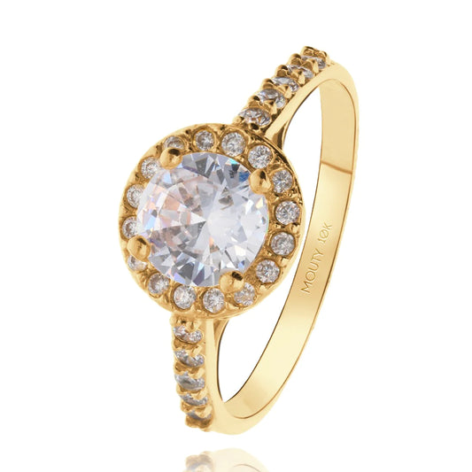 Adelaide ring in 10k yellow gold with zircons 