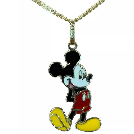 Complete Mickey necklace enameled in 10k yellow gold Disney®️