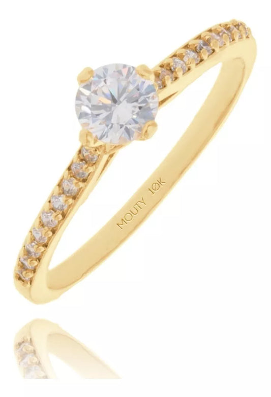 Arnel ring in 10k yellow gold with zirconias 
