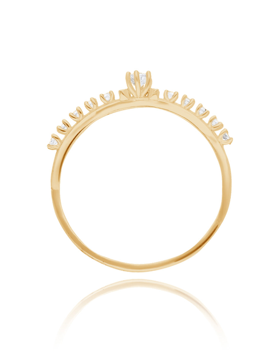 Anillo Danielle en oro amarillo de 18k con diamantes