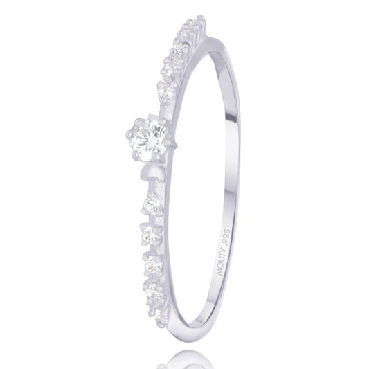 Danielle ring in silver with zirconia