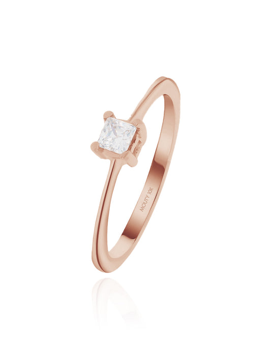 Darian ring in 10k rose gold with zirconia