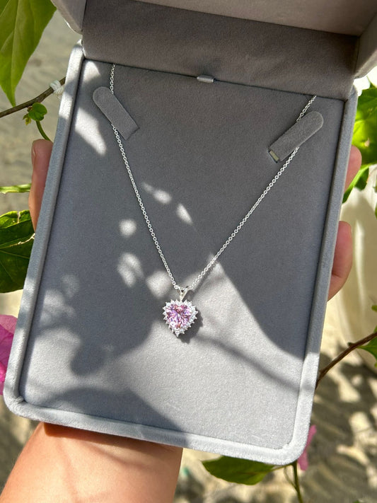 Gray velvet necklace case