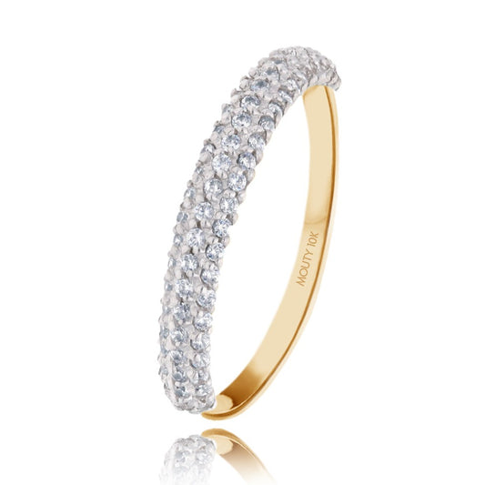 Emma ring in 10k yellow gold with zirconias