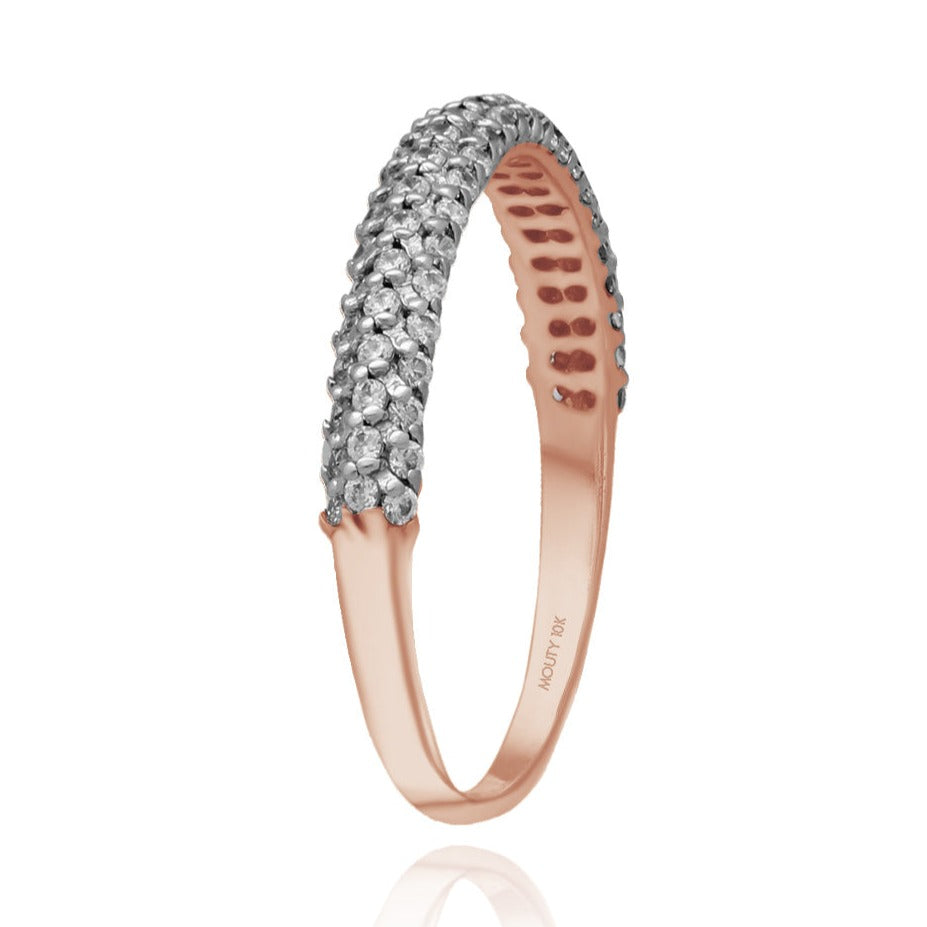 Emma ring in 10k rose gold with zircons