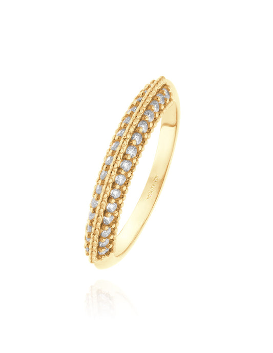 Elsie ring in 10k yellow gold with zircons