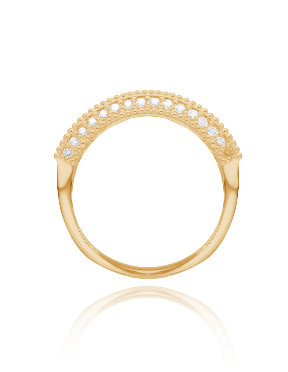 Elsie ring in 14k yellow gold with zircons