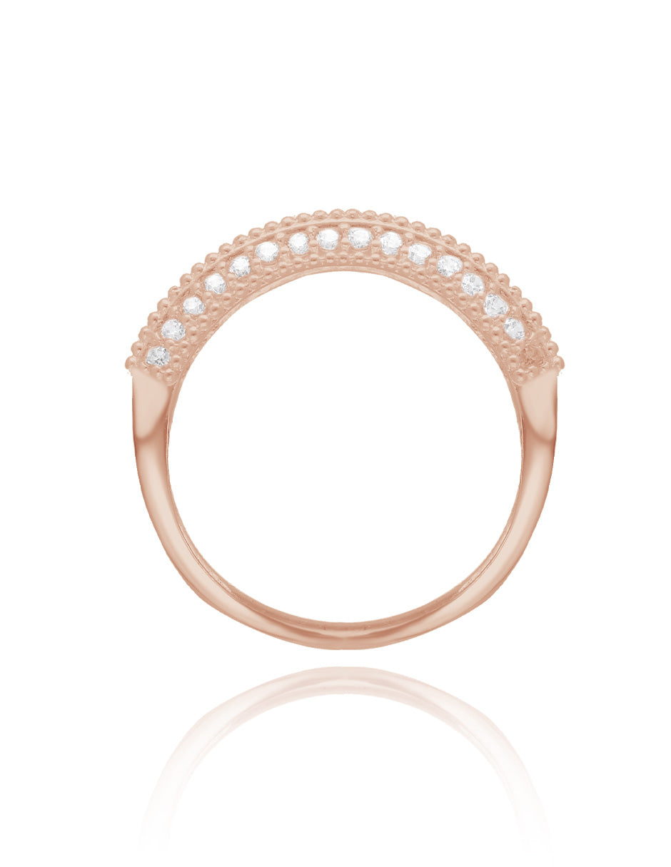 Elsie ring in 10k rose gold with zircons