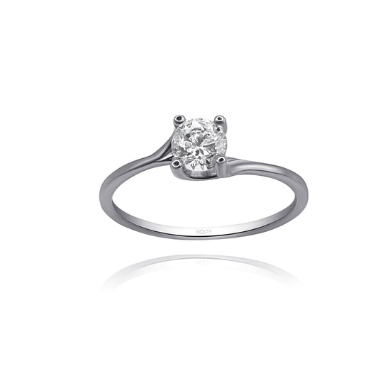 14K white gold ring with white zirconias Cod: MAN265