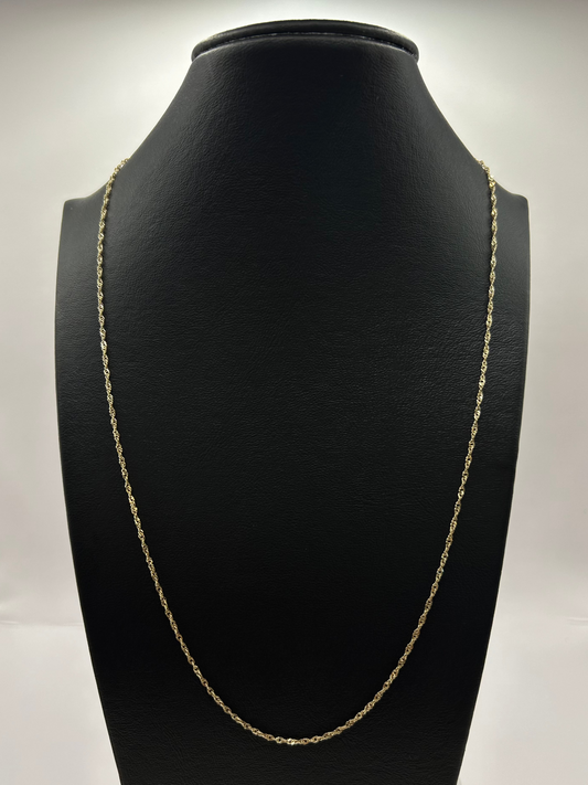 Italian Torsal Unisex Chain in 10k Yellow Gold