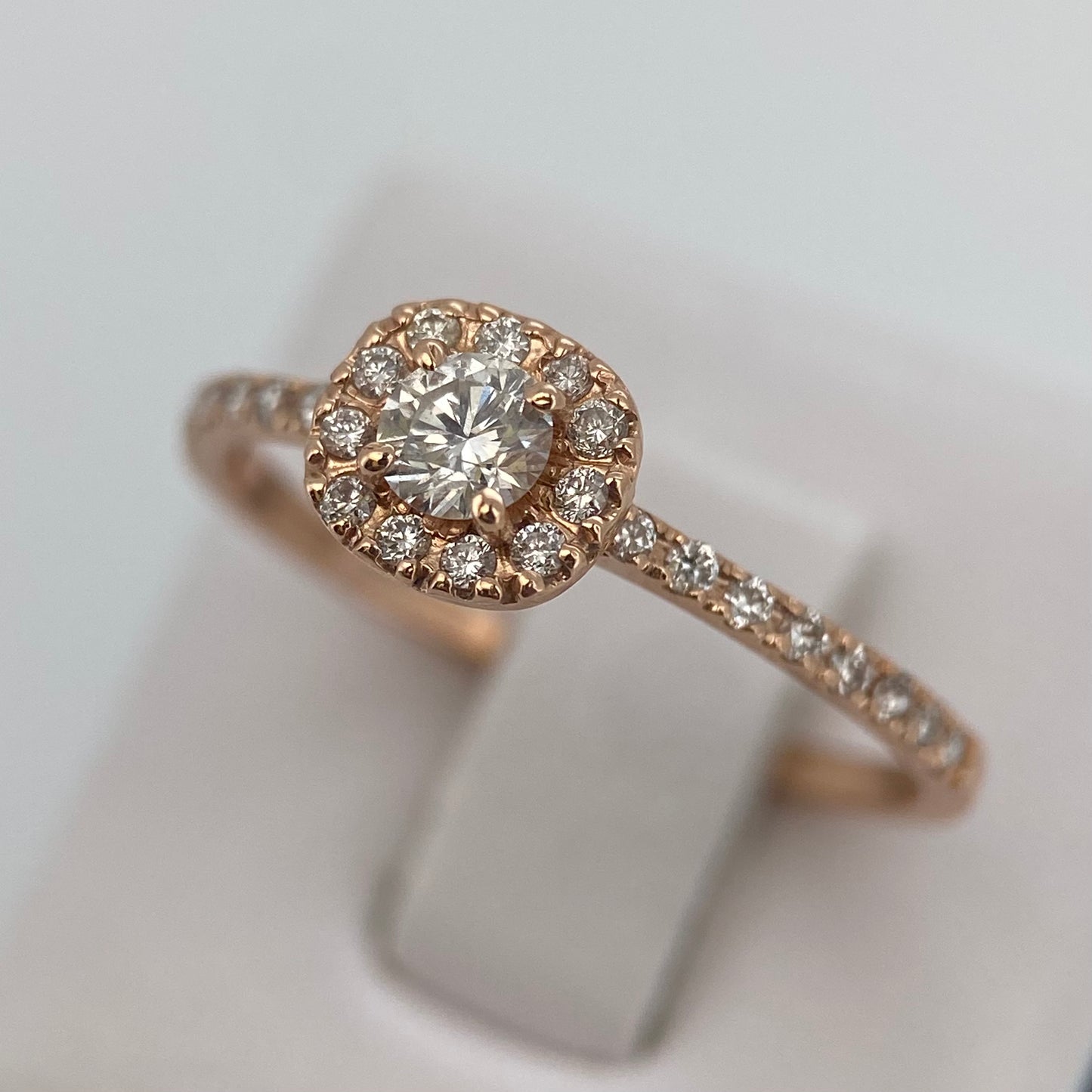 Ring in 14k rose gold with diamonds Mod: OF1692