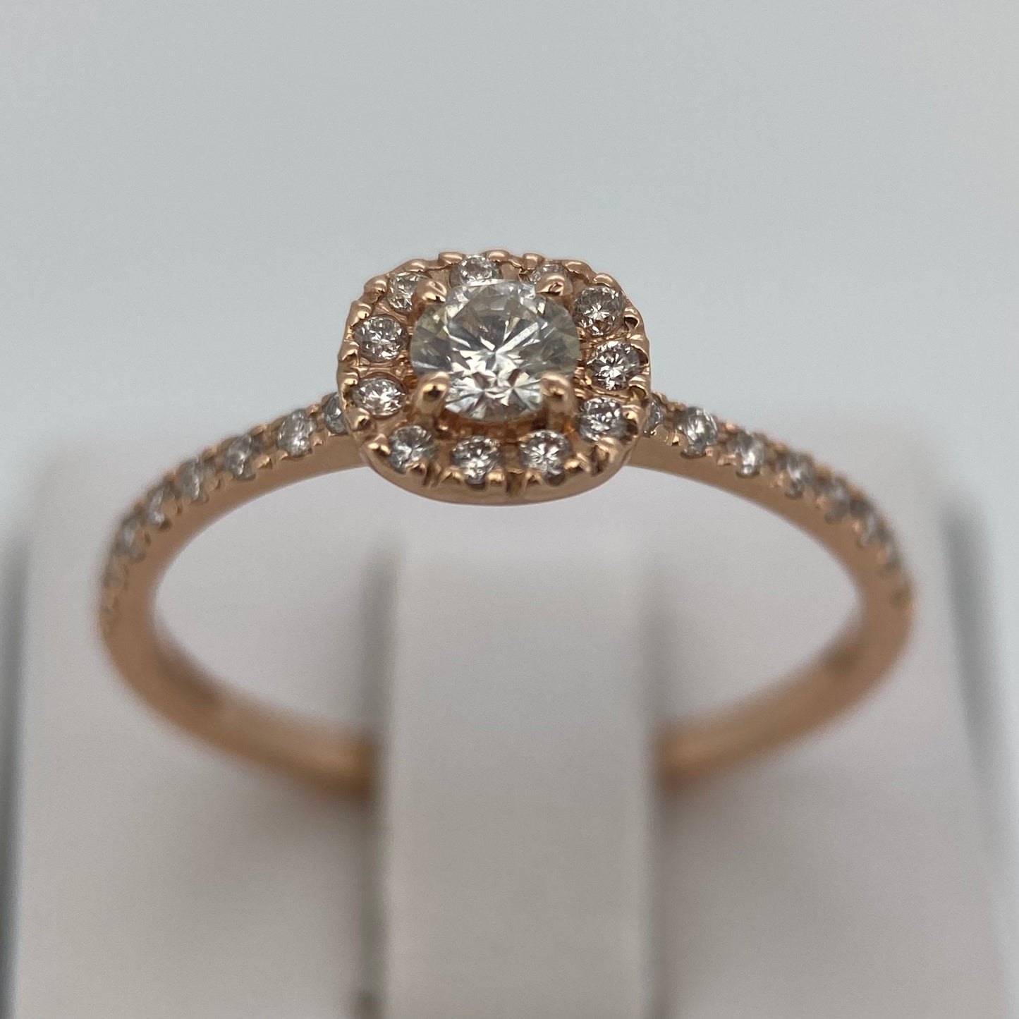 Ring in 14k rose gold with diamonds Mod: OF1692