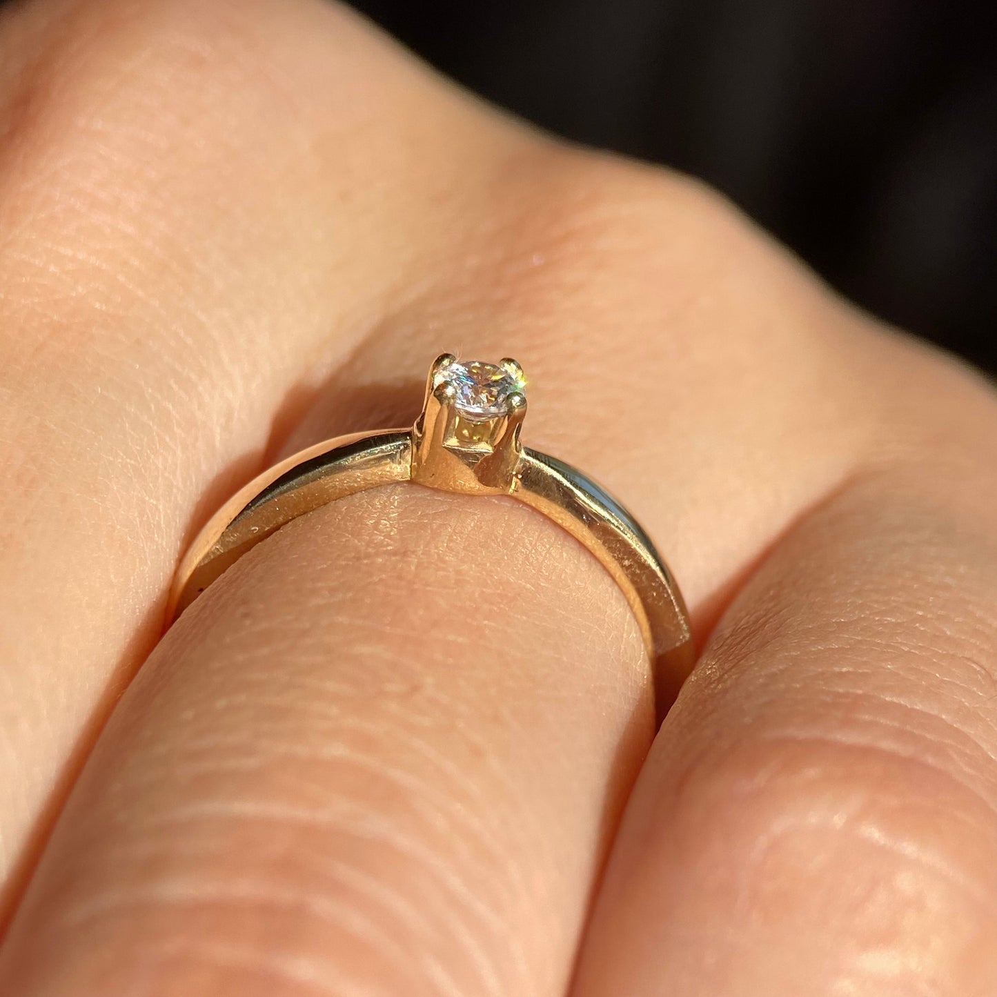 Celine ring in 14k yellow gold with diamond