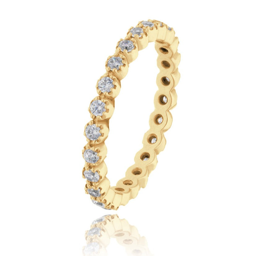 Leah churumbela ring in silver with yellow gold plating