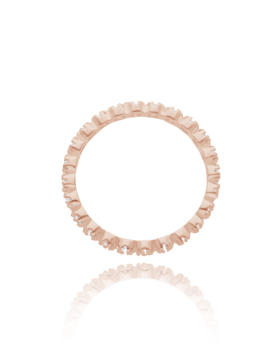 Anillo churumbela Leah en oro rosa 14k