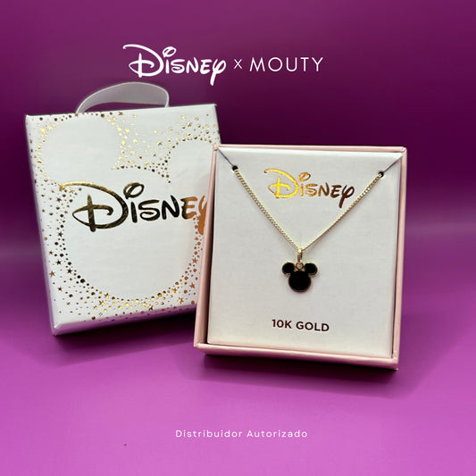 Disney®️ 10k yellow gold enameled Mickey necklace