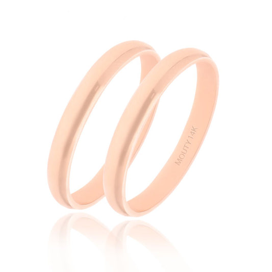 Meave Engagement Ring Duo (3mm) in 14k Rose Gold 