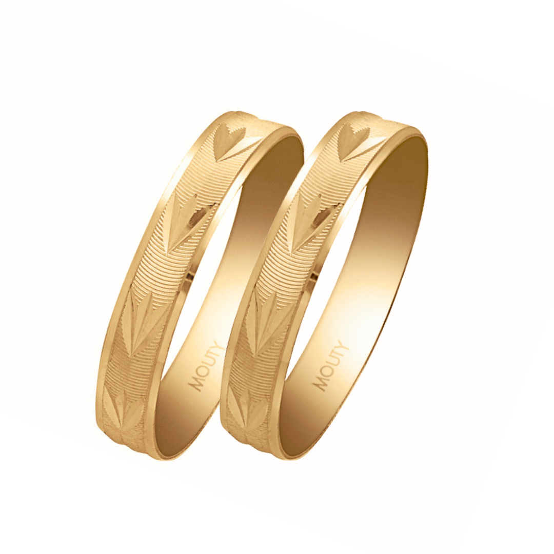 Pair of lightweight Eros hoops in 10k yellow gold (4mm) 