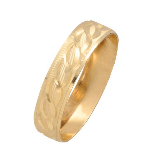 Ed-Slim hoop in 10k yellow gold 5mm 