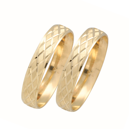 Pair of lightweight Eternal hoops in 10k yellow gold (5mm) 